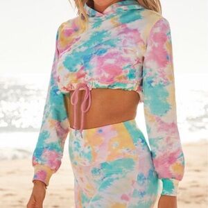 NWT Swimsuits for All Sorbet Cropped Terry Hoodie | Cropped | XL